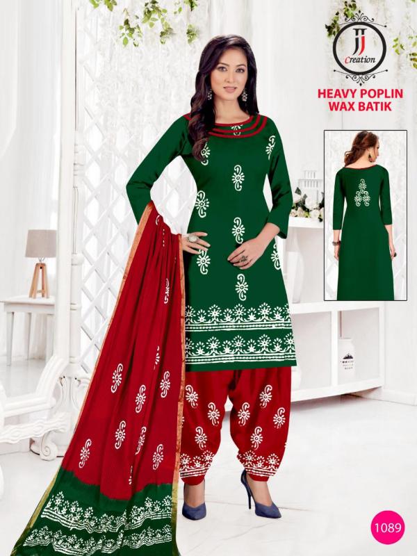 JJ Poplin Wax Batik Cotton Designer Patiyala Dress Material